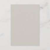 モダンQRコード ウェディング詳細 Taupe Gray エンクロージャーカード (裏面)