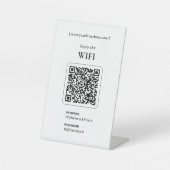 モダンQRコード ビジネスWi-Fi共有 台座サイン (正面)