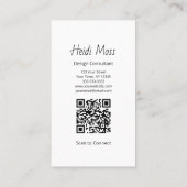 モダンQRコード 現代デザインコンサルタント 名刺 (裏面)