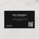 モダンQRコー実在ドの名刺を保管する 名刺 (裏面)