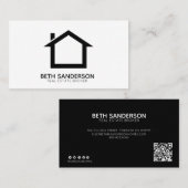 モダンQRコー実在ドの名刺を保管する 名刺 (正面/裏面)