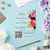 モダンQRコー結婚ド アクリル招待状 (インサイチュ (ウェディング))
