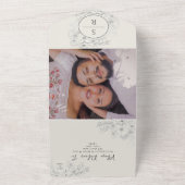 モダンQRコー結婚ド オールインワン招待状 (外側)