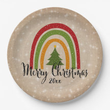 モダンRainbow Christmas Tree 20xx Add Year 9"