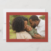 モダンREDメリータイポグラフィレトロ写真チストマ シーズンカード (裏面)