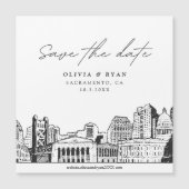 モダンSacramento日付マグネットの保存 (正面)