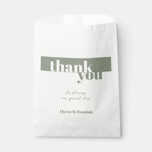 モダンSage Greenありがとうござ結婚う フェイバーバッグ (正面)