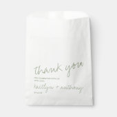 モダンSage Greenのスクリプミニマルト フェイバーバッグ (正面)