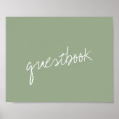 モダンSage Greenのスクリプミニマルト ポスター (正面)