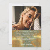 モダンSage Green写真卒業 サンキューカード (裏面)