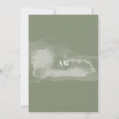 モダンSage Green書道台本の写真 セーブザデート (裏面)