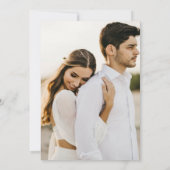 モダンSage Green Arch Botanical Photos 結婚 招待状 (裏面)