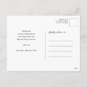 モダンSage Green Christmas JOYミニマリスト シーズンポストカード (裏面)