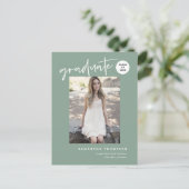 モダンSage Green College High Schoolの写真 ポストカード (スタンド正面)