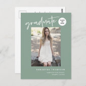 モダンSage Green College High Schoolの写真 ポストカード (正面/裏面)