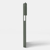 モダンSage Green Monogram Nameスクリプト iPhoneケース (右側面)
