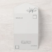 モダンSage Green Photo Collage結婚's オールインワン招待状 (外側)