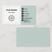 モダンSage Green Social Media 名刺 (正面/裏面)