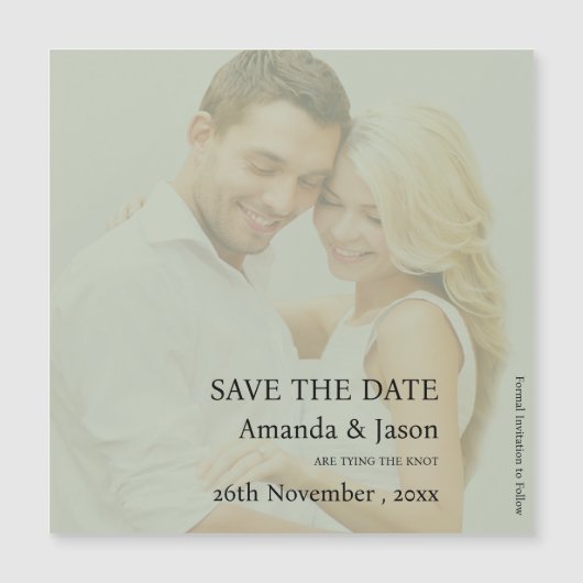 モダンSage Green Translucentの結婚発表 (正面)