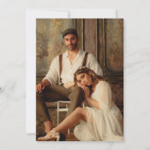 モダンSage Minimalist Photo結婚's セーブザデート (裏面)