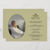 モダンSage Photo MD Doctor of Medicine 招待状 (正面/裏面)