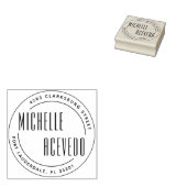 モダンSans Serifタイポグラフィフォーマル差出人住所 ラバースタンプ (押印)