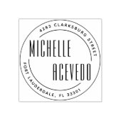 モダンSans Serifタイポグラフィフォーマル差出人住所 ラバースタンプ (インプリント)