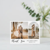 モダンScriptの写真に結婚感謝 ポストカード (スタンド正面)