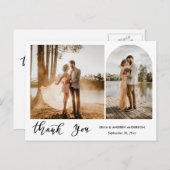 モダンScriptの写真に結婚感謝 ポストカード (正面/裏面)