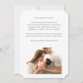 モダンScriptエレガント Photo Birth Announcement 招待状 (裏面)