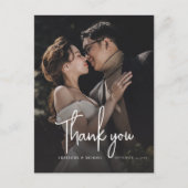 モダンScript結婚の写真あり ポストカード (正面)