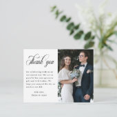 モダンScript結婚の写真あり ポストカード (スタンド正面)