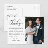 モダンScript結婚の写真あり ポストカード (正面/裏面)
