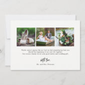 モダンScript結婚's Thank You Photo Card サンキューカード (裏面)