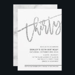 モダンSCRIPT 30th誕生日パーティーシルバーグリッター 招待状<br><div class="desc">kat massard >>> https://linktr.ee/simplysweetpaperie <<< 30TH BIRTHDAYのトレンディー、手書きの招待状デザイン – 私は店で利用可能なほとんどの年齢を持っているTIP :: 1.グラフィックとフォントを変更/移動し、文字を追加するには、「it」ボタンカスタマイズを押す。kat@simplysweetpaperie.comというの年齢では連絡MEでカスタムす。</div>