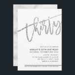 モダンSCRIPT 30th誕生日パーティーシルバーグリッター 招待状<br><div class="desc">kat massard >>> https://linktr.ee/simplysweetpaperie <<< 30TH BIRTHDAYのトレンディー、手書きの招待状デザイン – 私は店で利用可能なほとんどの年齢を持っているTIP :: 1.グラフィックとフォントを変更/移動し、文字を追加するには、「it」ボタンカスタマイズを押す。kat@simplysweetpaperie.comというの年齢では連絡MEでカスタムす。</div>