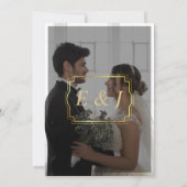 モダンScript 4エレガント Photo Grid Overlay結婚の 招待状 (裏面)