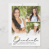 モダンScript 4写真卒業のお知らせ 案内状 (正面)