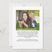 モダンScript 4写真卒業のお知らせ 案内状 (裏面)