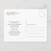 モダンScript 4 Photos Graduation 2025 Grad 案内ポストカード (裏面)