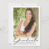 モダンScript 5写真の卒業発表 案内状 (正面)