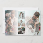 モダンScript 6写真結婚の感謝 カード (裏面)