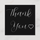 モダンScript Blackに感謝ミニマルする 割引カード (正面)