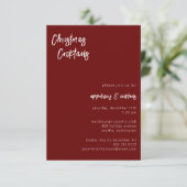 モダンScript Christmas Cocktails | ホリデーパーティー 招待状 (スタンド正面)