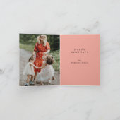 モダンScript Faith Hope Love Holiday Photo Card シーズンカード (内部)