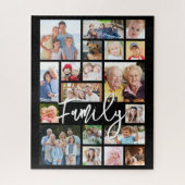 モダンSCRIPT FAMILY 19フォトコラージュカスタムカラー ジグソーパズル (縦)
