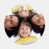 モダンSCRIPT FAMILY 2写真カスタム色 メタルオーナメント (裏面)