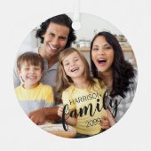 モダンSCRIPT FAMILY 2写真カスタム色 メタルオーナメント (正面)