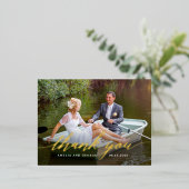 モダンSCRIPT FOILありがとうはがき 箔シーズンポストカード (立ち正面)