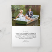 モダンSCRIPT FOIL折り畳みフォトサンキューカード 箔グリーティングカード (内側レイダウン)